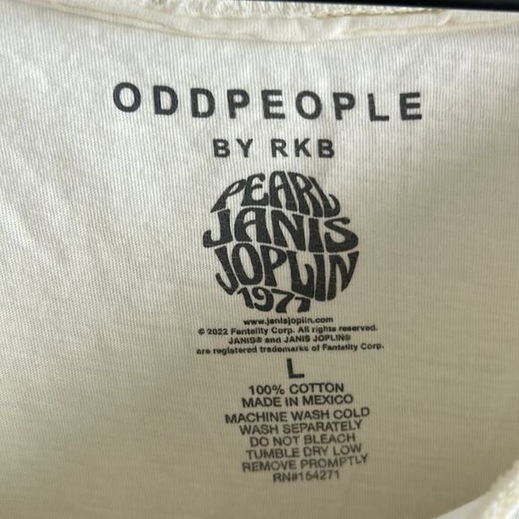 ODDPEOPLE by RKB Pearl Janis Joplin 1971 100% Cotton Cutoff Graphic Tank Tee L - Picture 3 of 6
